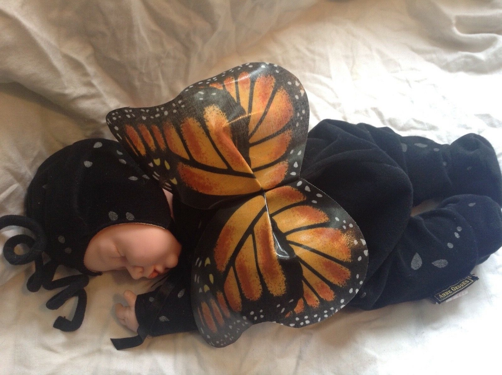 Anne Geddes Monarch Butterfly Stuffed BabySleeping Doll Bean Bag 15