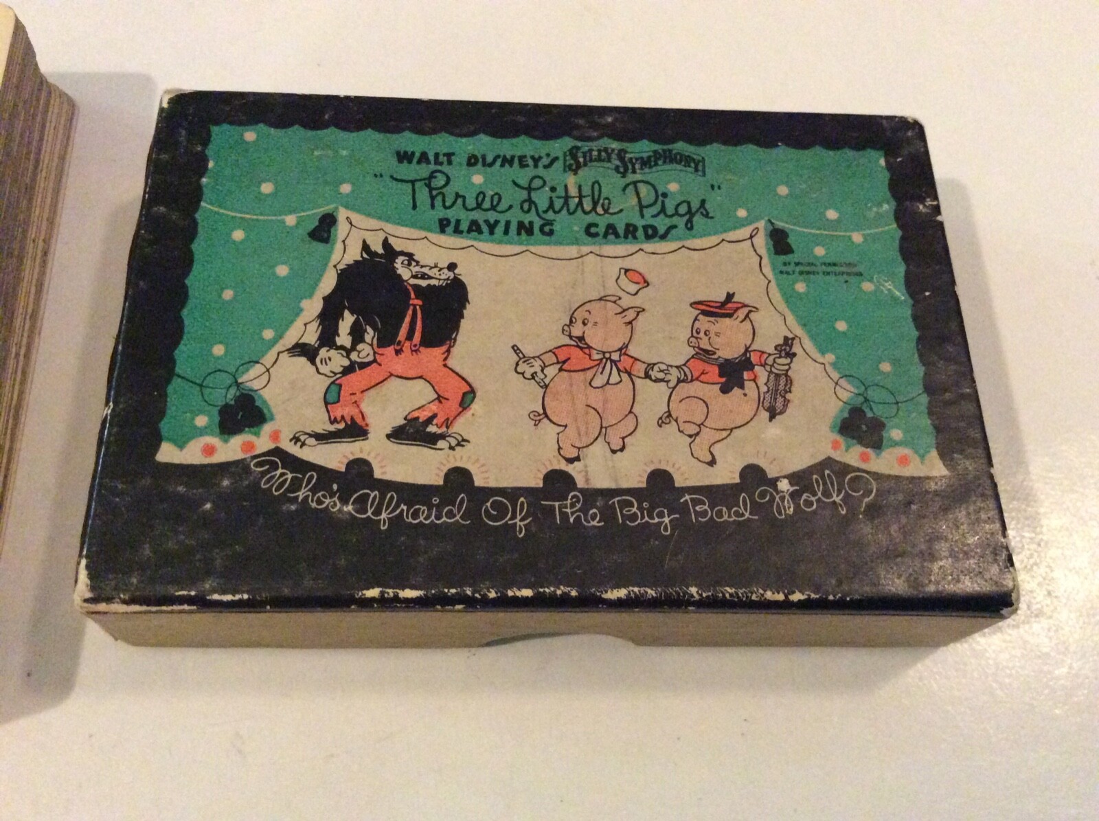 VINTAGE DISNEY SILLY SYMPHONY THREE LITTLE PIGS PLAYING CARDS