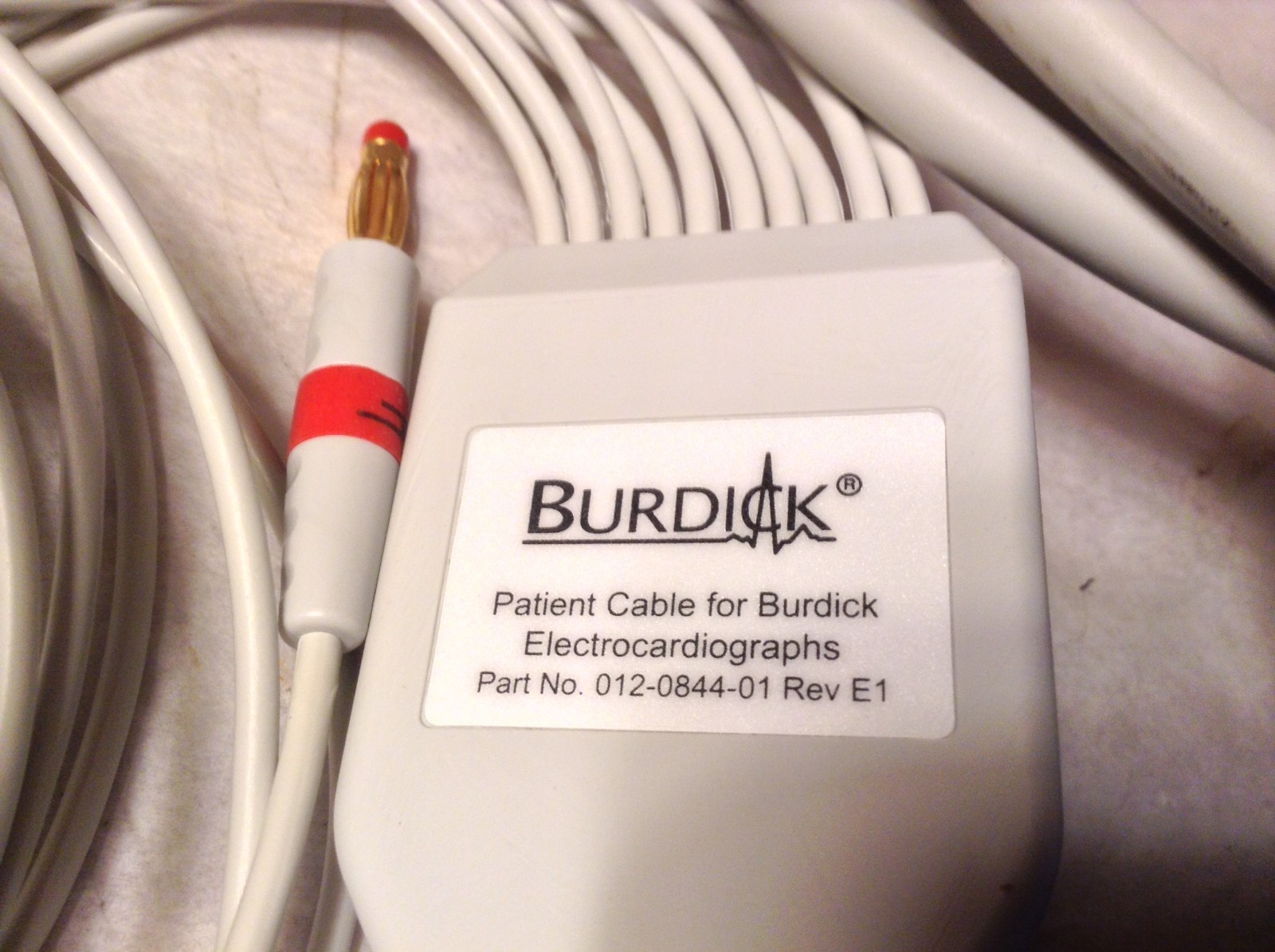 BURDICK SPACELABS EKG CABLE VERY GOOD CONDITION REFERENCE 012-0844-01 REV E1