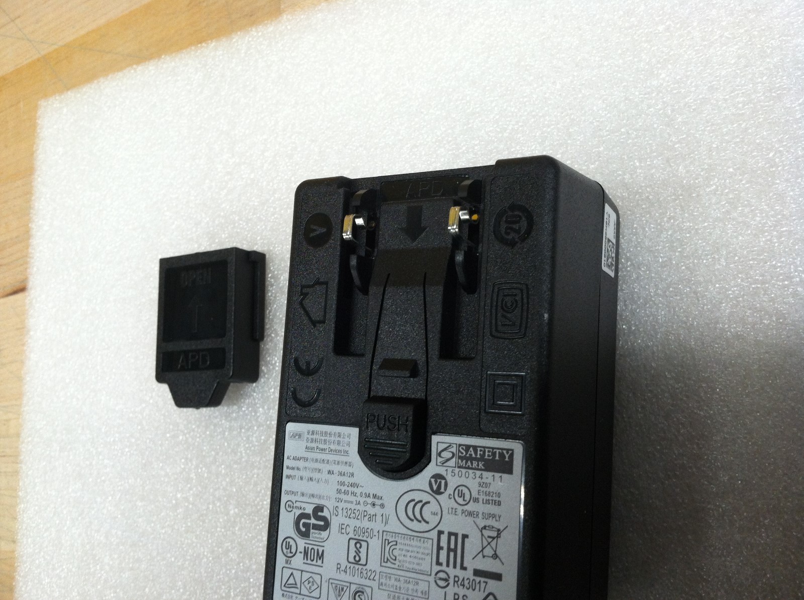 Power AC Adapter WA-36A12R- 36 Watt Power Supply 12 volt 3 amp