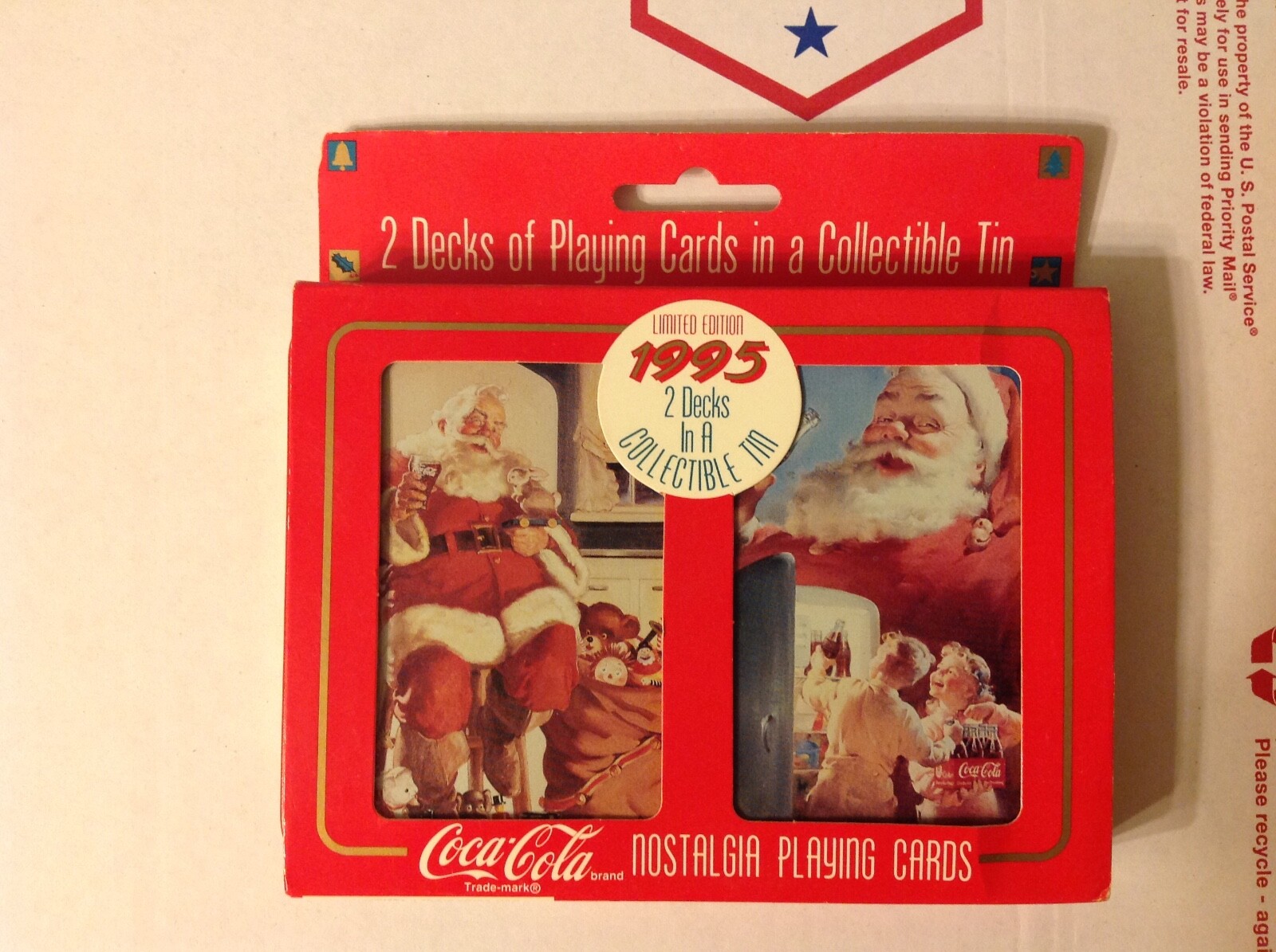 CocaCola Nostalgia Playing Cards コカコーラ Vintage Coca Cola Nostalgia Playing Cards Set of 2 Tin 1994