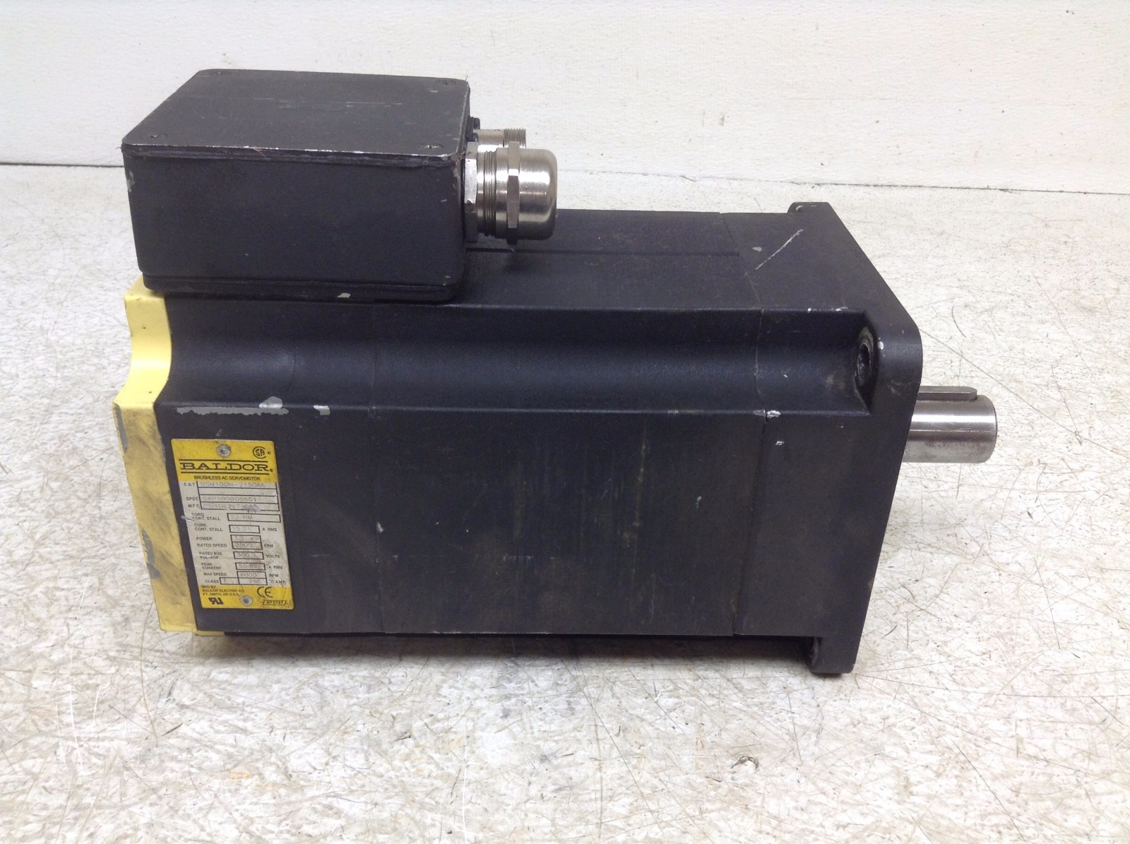Baldor BSM100N-2150AA 2000 RPM Brushless AC Servo Motor BSM100N2150AA