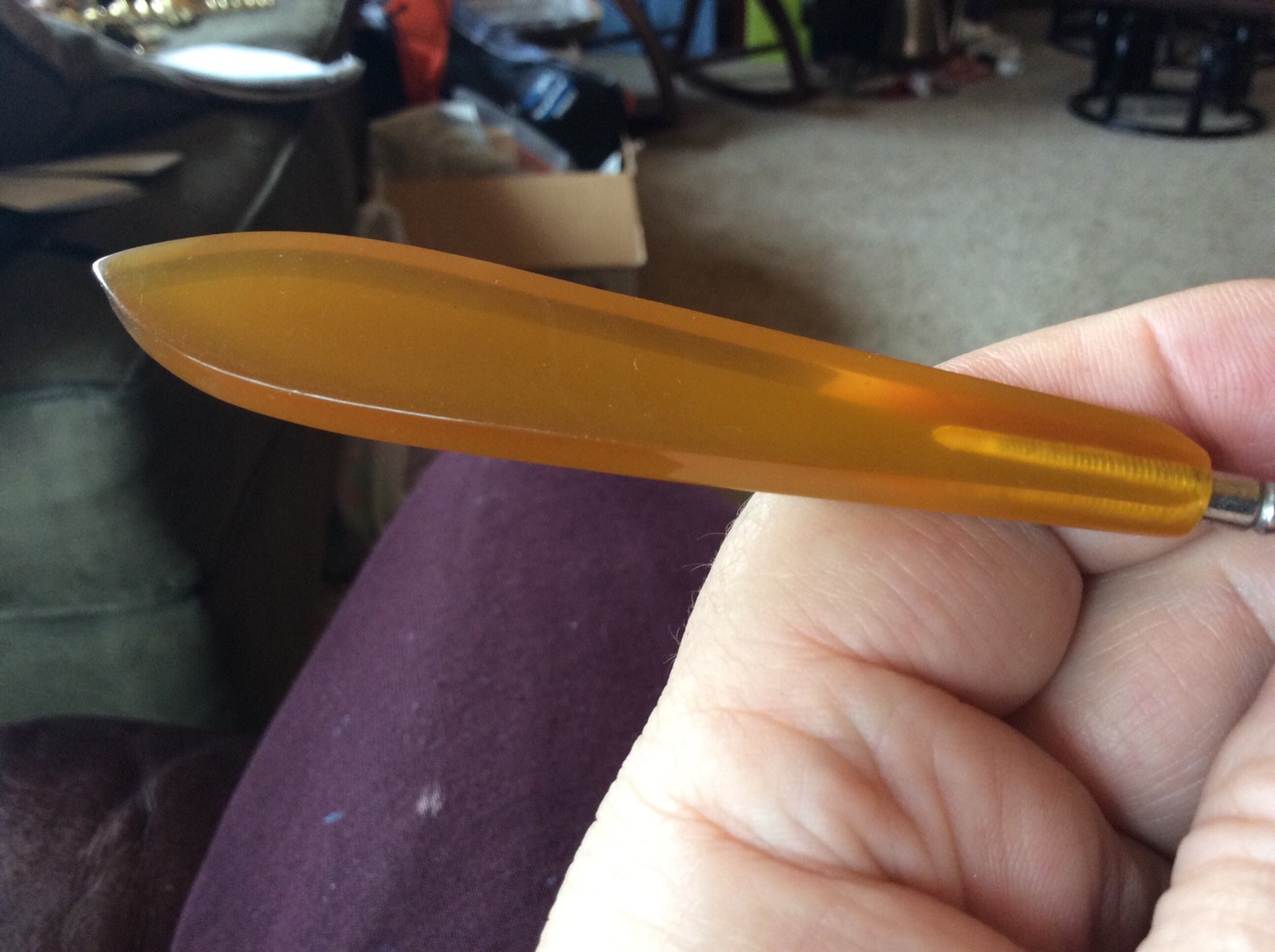 Button Hook-for buttoning buttons on shoes Bakelite? handle, exc.co