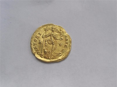 VALENTINIAN III Emperor 430-455 Roman Empire Gold Solidus Superb Coin AU