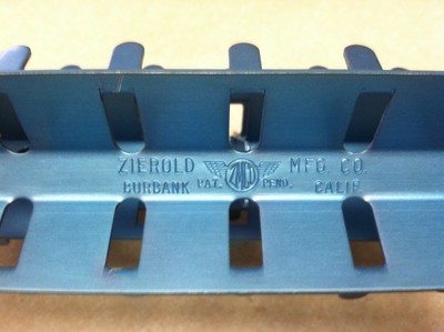 Vtg Blue Aluminum Sewing Thread Holder Rack 3 Tier with Dust Cover Burbank CA