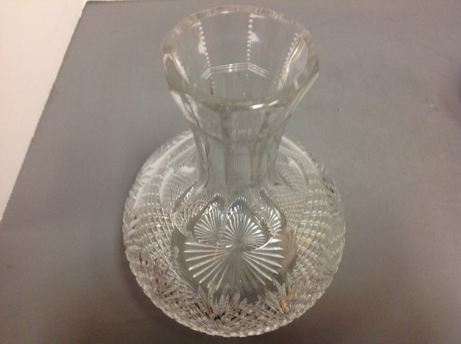 ANTIQUE CUT GLASS American brilliant watercraft elegant glass