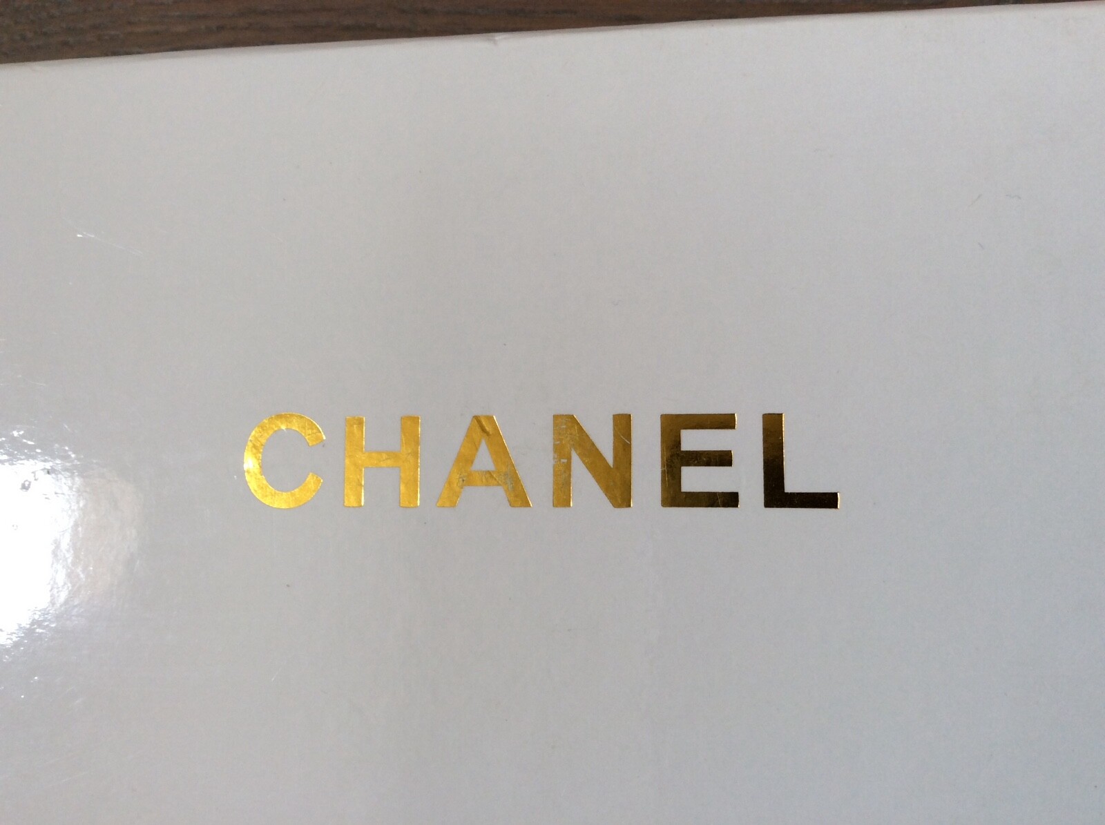 Chanel gold tone Signature Empty White Box 6”-4”-1.5”