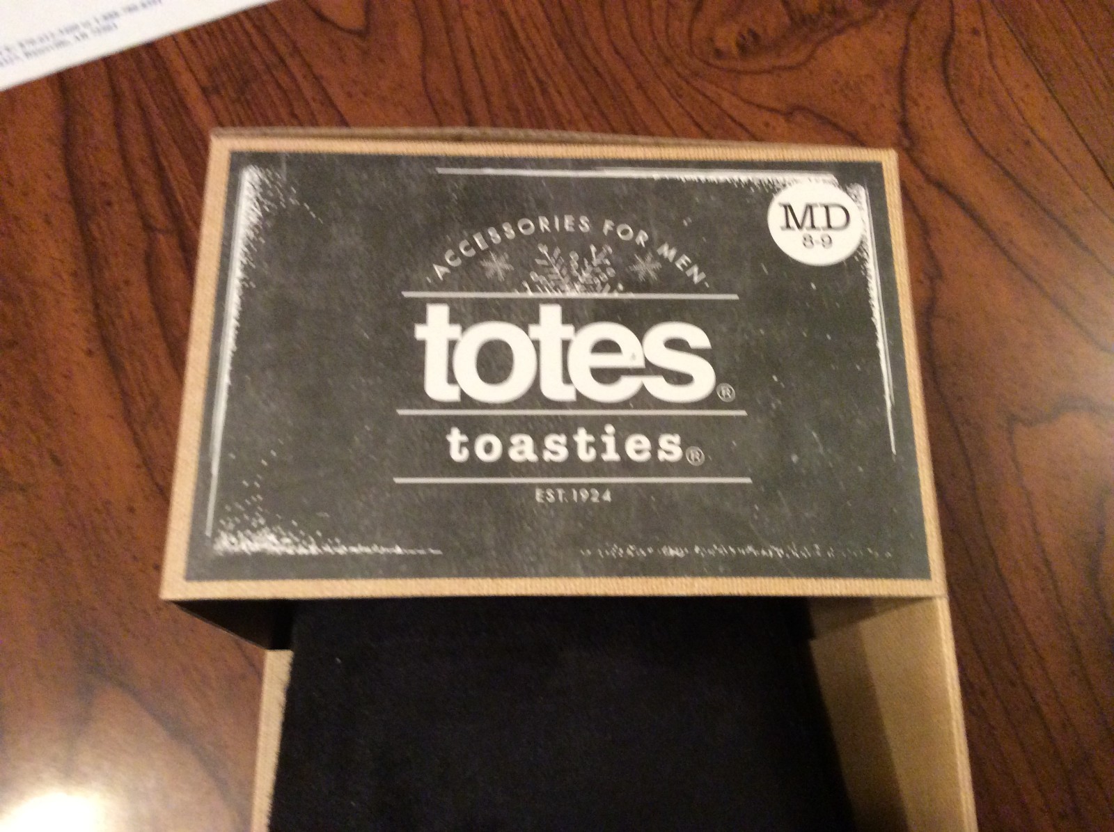 TOTES TOASTIES MENS MEMORY FOAM SLIPPERS WARM SOFT LINING Medium 8-9 Black