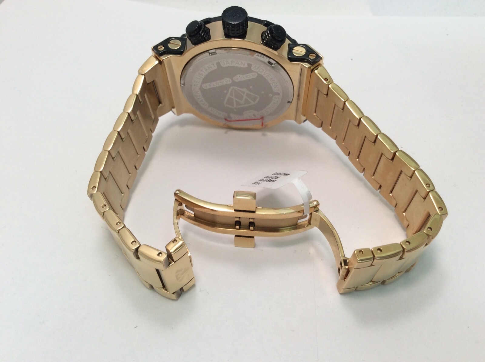 Pre-owned Aqua Master Men  Jojo Joe Rodeo Yellow Black Metal Band 46mm Diamond Watch W146