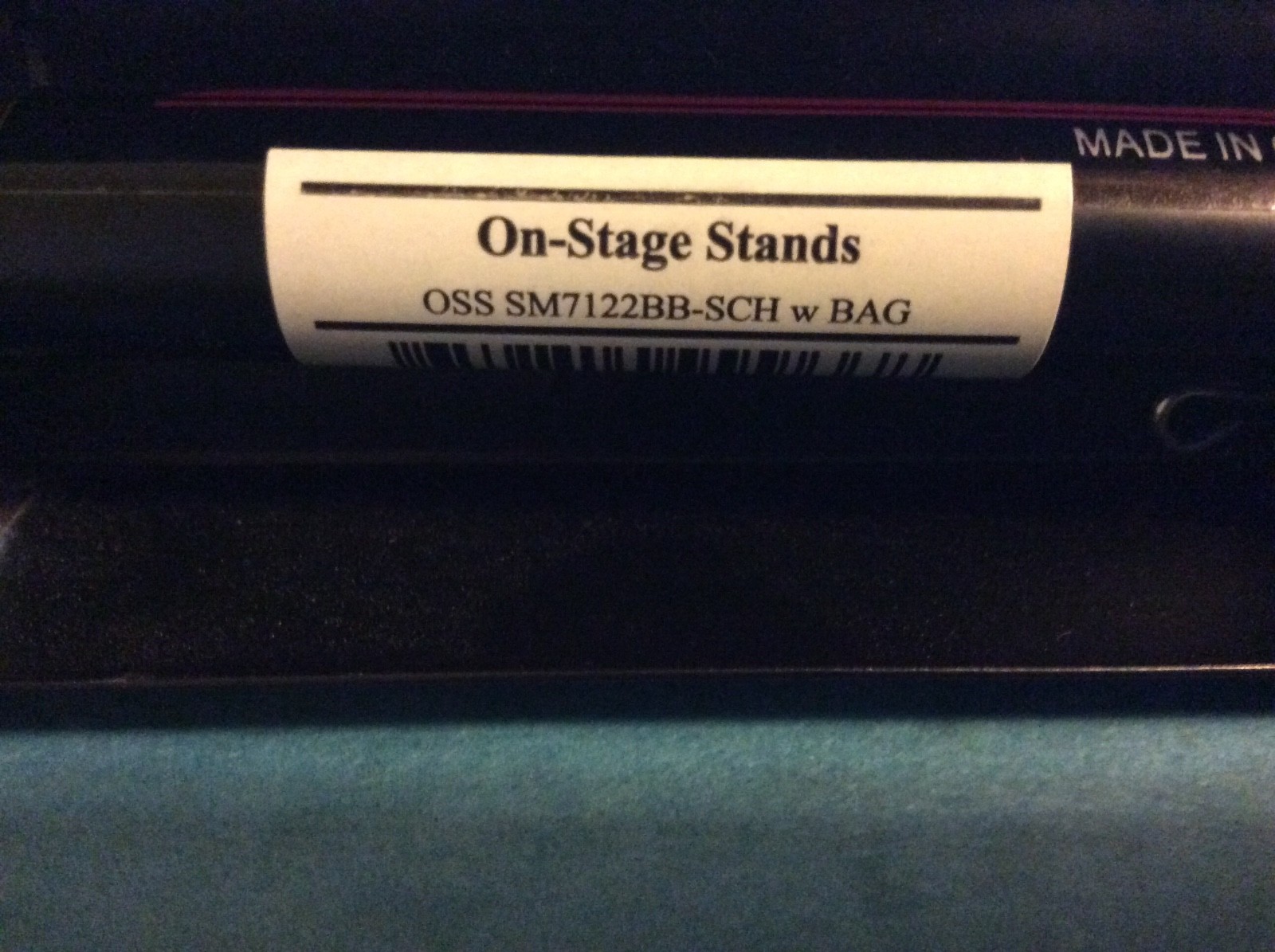 Schmitt Music Stand, adjustable, Collapsible with carrying case, Black