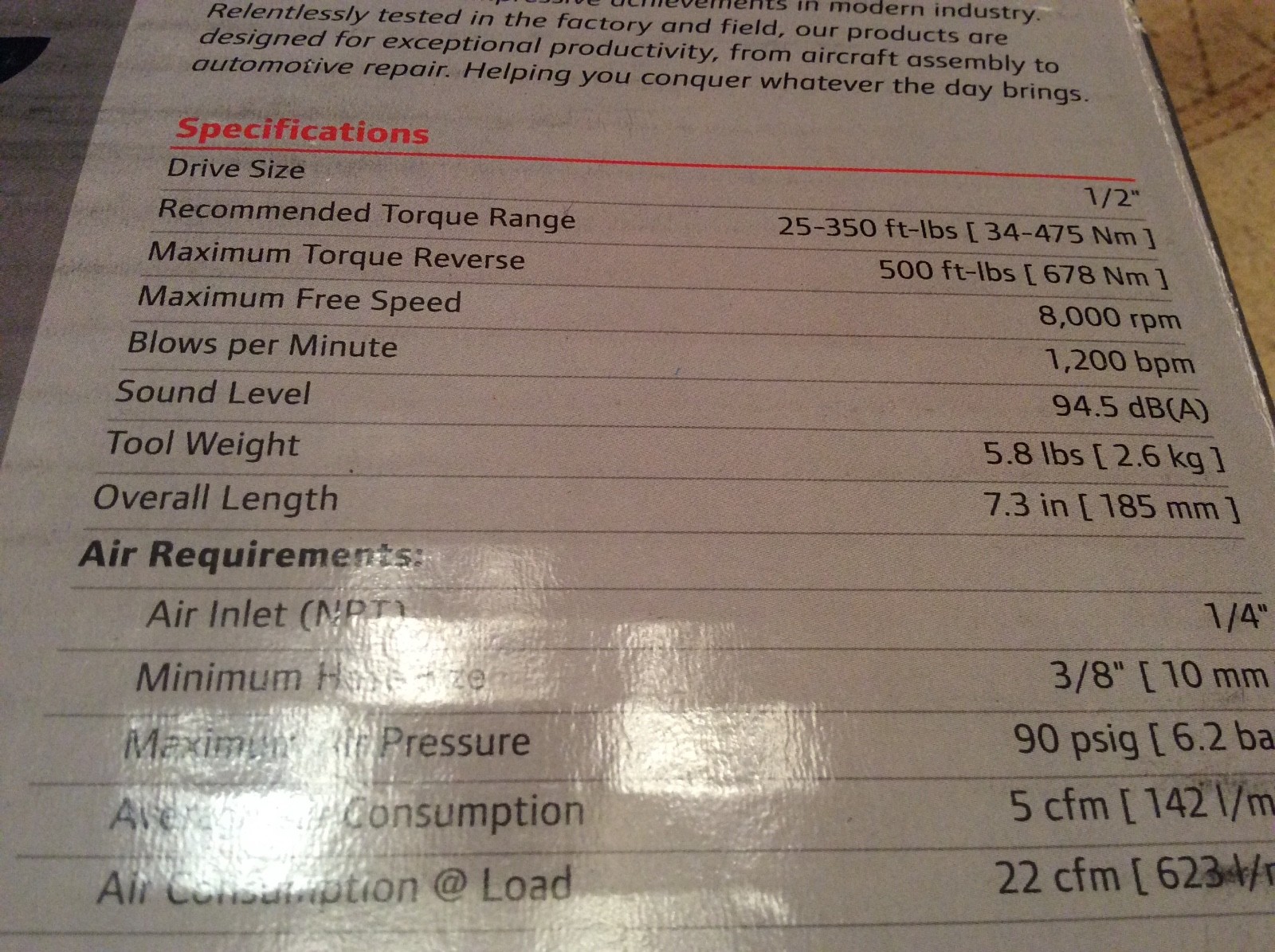 Ingersoll Rand Drive Air Impactool Wrench 1/2 in. Impact Tool