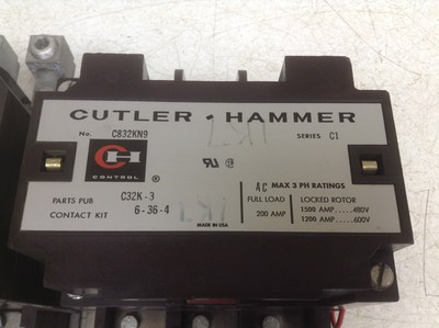 Cutler Hammer Eaton C832KN9 200 Amp Part Winding Starter 110/120 VAC Coil