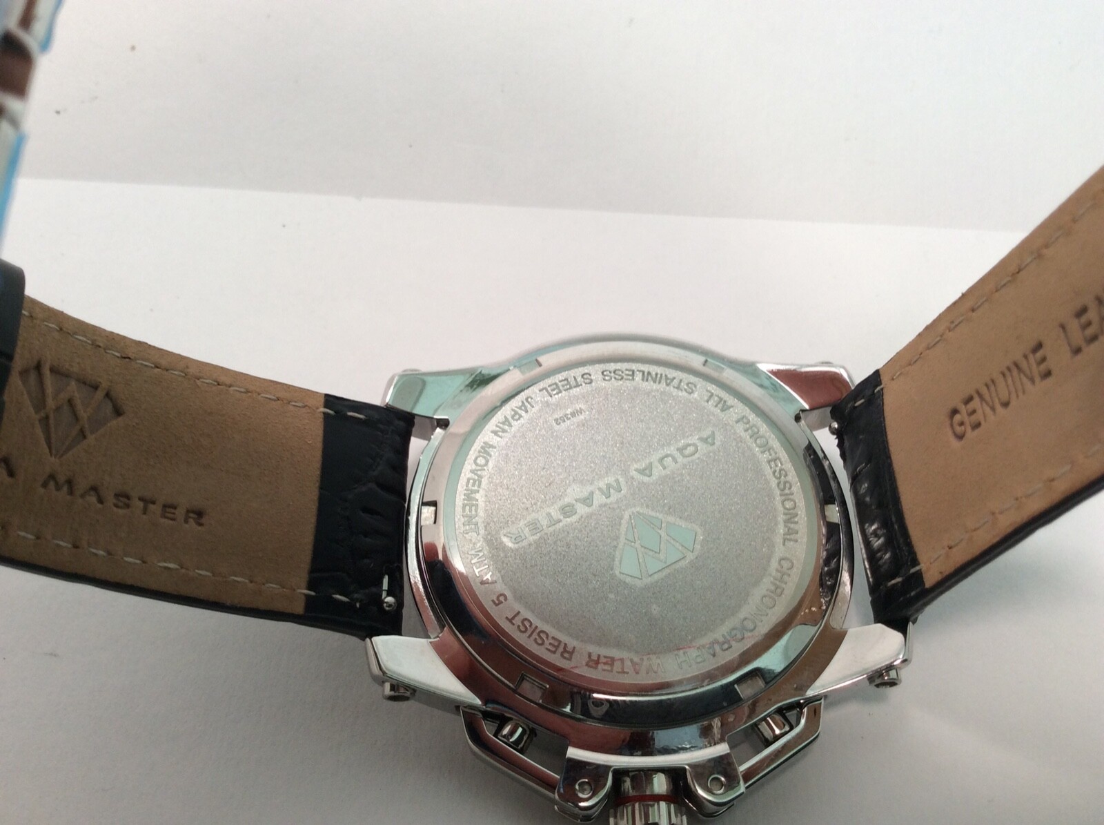 Pre-owned Aqua Master Men  Jojo Jojino Joe Rodeo Stainlemetal Band 50mm Diamond Watch W352