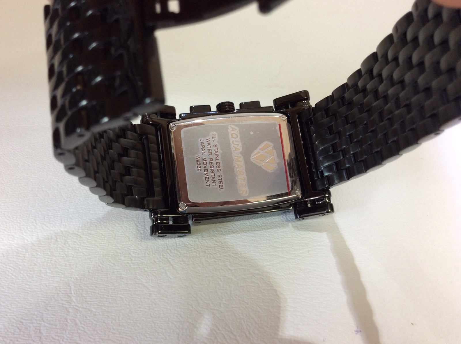 Pre-owned Aqua Master Men  Jojo Jojijoe Rodeo Black Pvd Metal Band 41mm Diamond Watch W330
