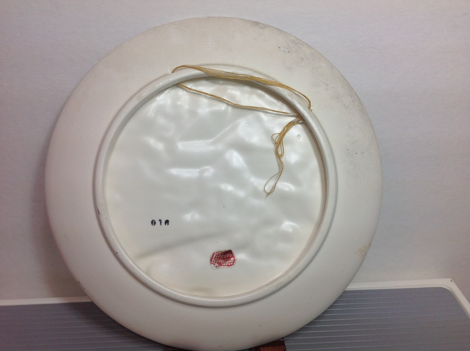 Vintage Lefton 3 D Raised House Plate with. Paper Label