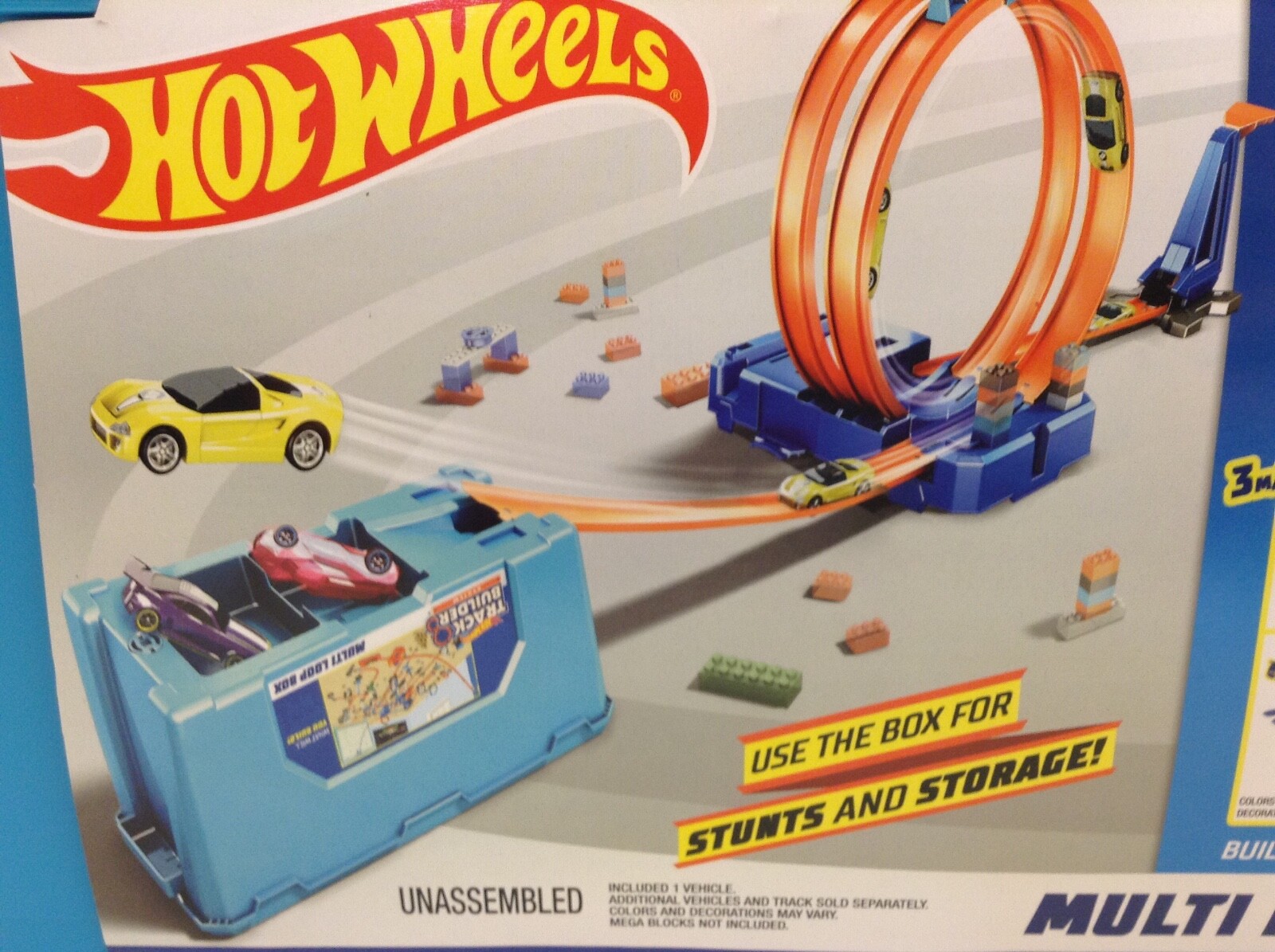 Hot Wheels Track Builder System Multi Loop box mega stunt Box Playset new in box
