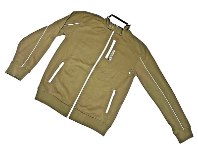 NEW! Ecko Newbie Full Zip Track Jacket - Burnt Olive Green & White  - Sz XL