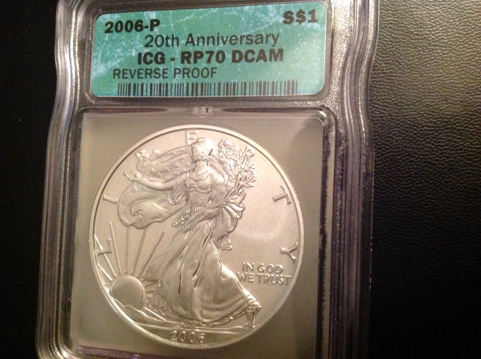 Beautiful 2006 P Reverse Proof SILVER EAGLE DCAM  ICG RP70