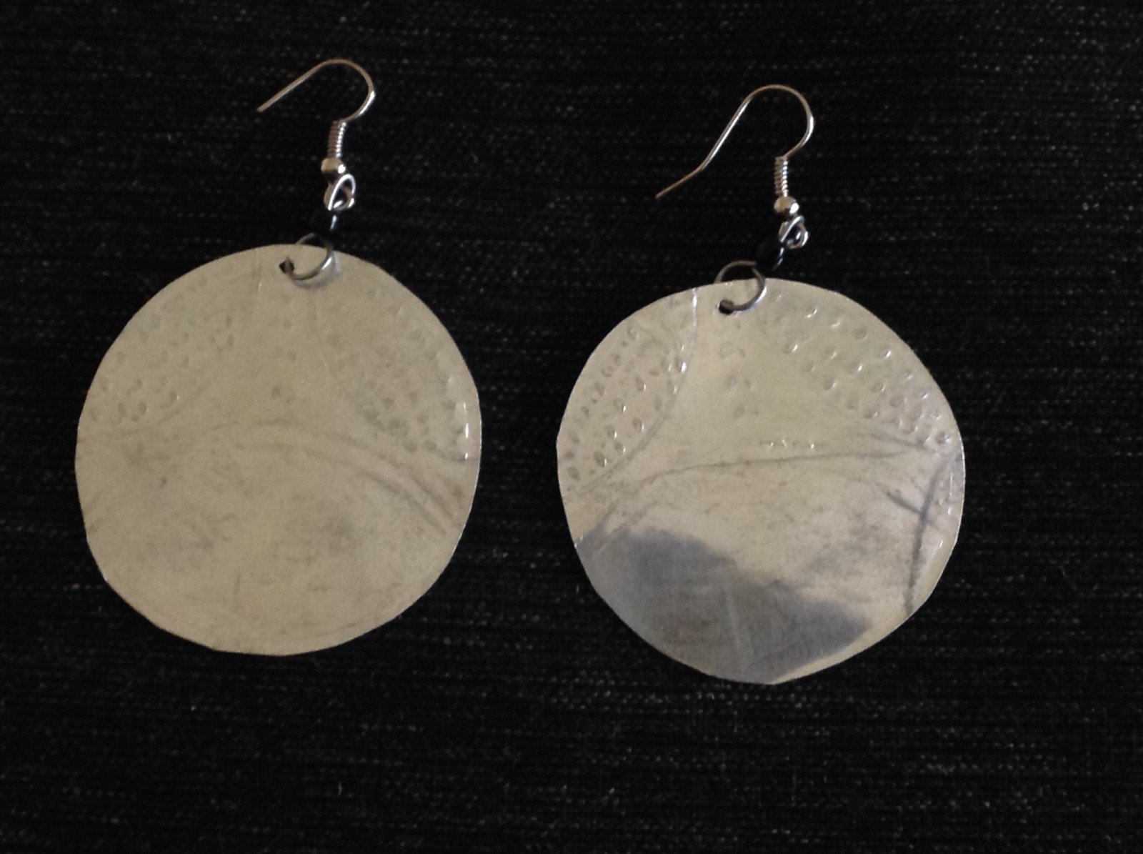 Beautiful silver faux metal ladies handcrafted earrings