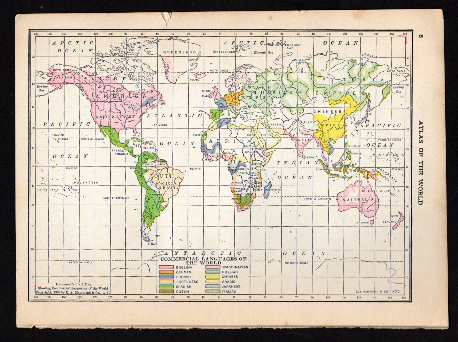 HAMMOND World Atras アンティーク世界地図帳 1967 Hammond World Collectors Edition Wall Map: Includes Flags of