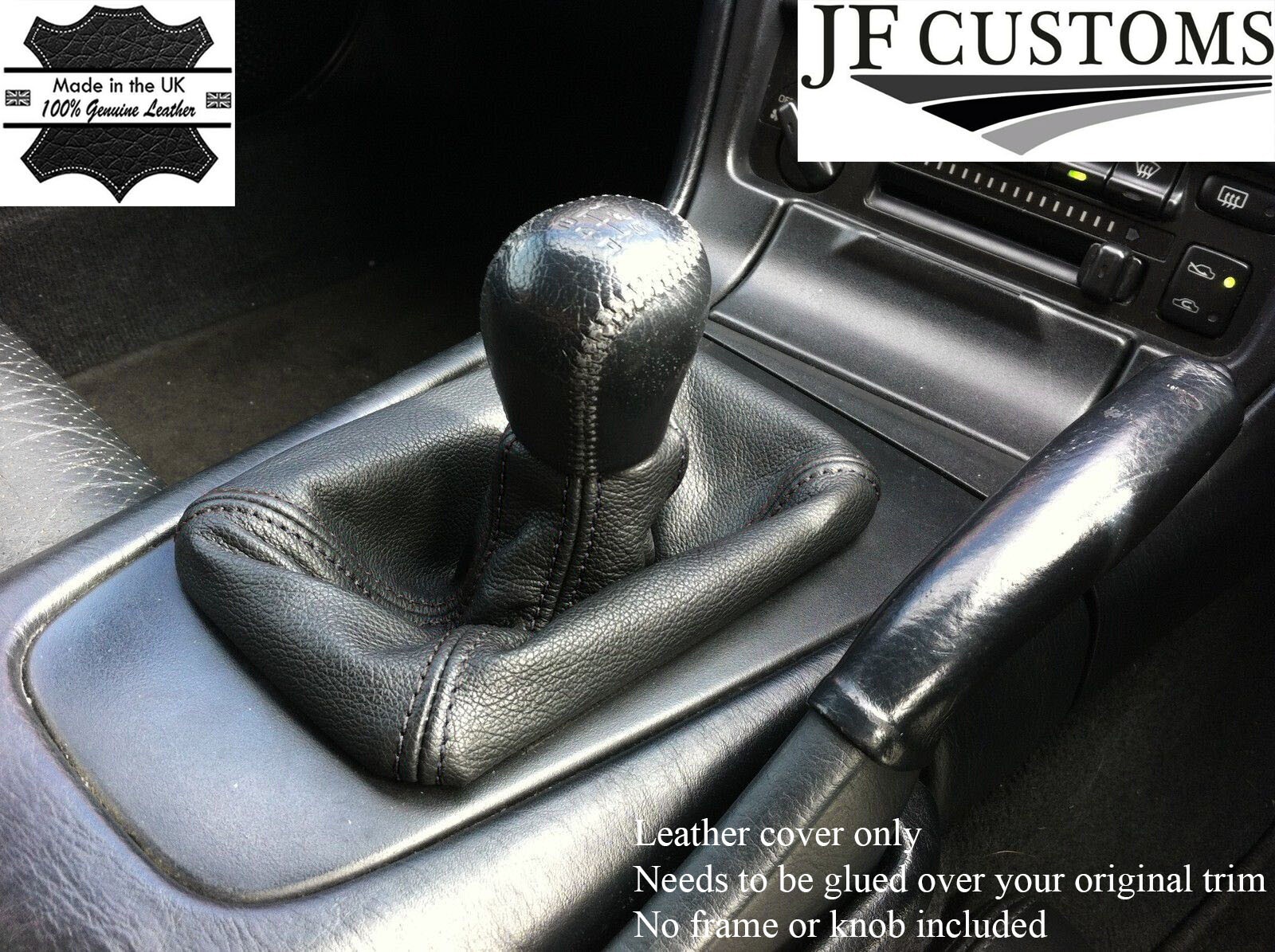 FITS TOYOTA MR2 MK2 SW20 & SW21 BLACK DOUBLE STITCHING SHIFT
