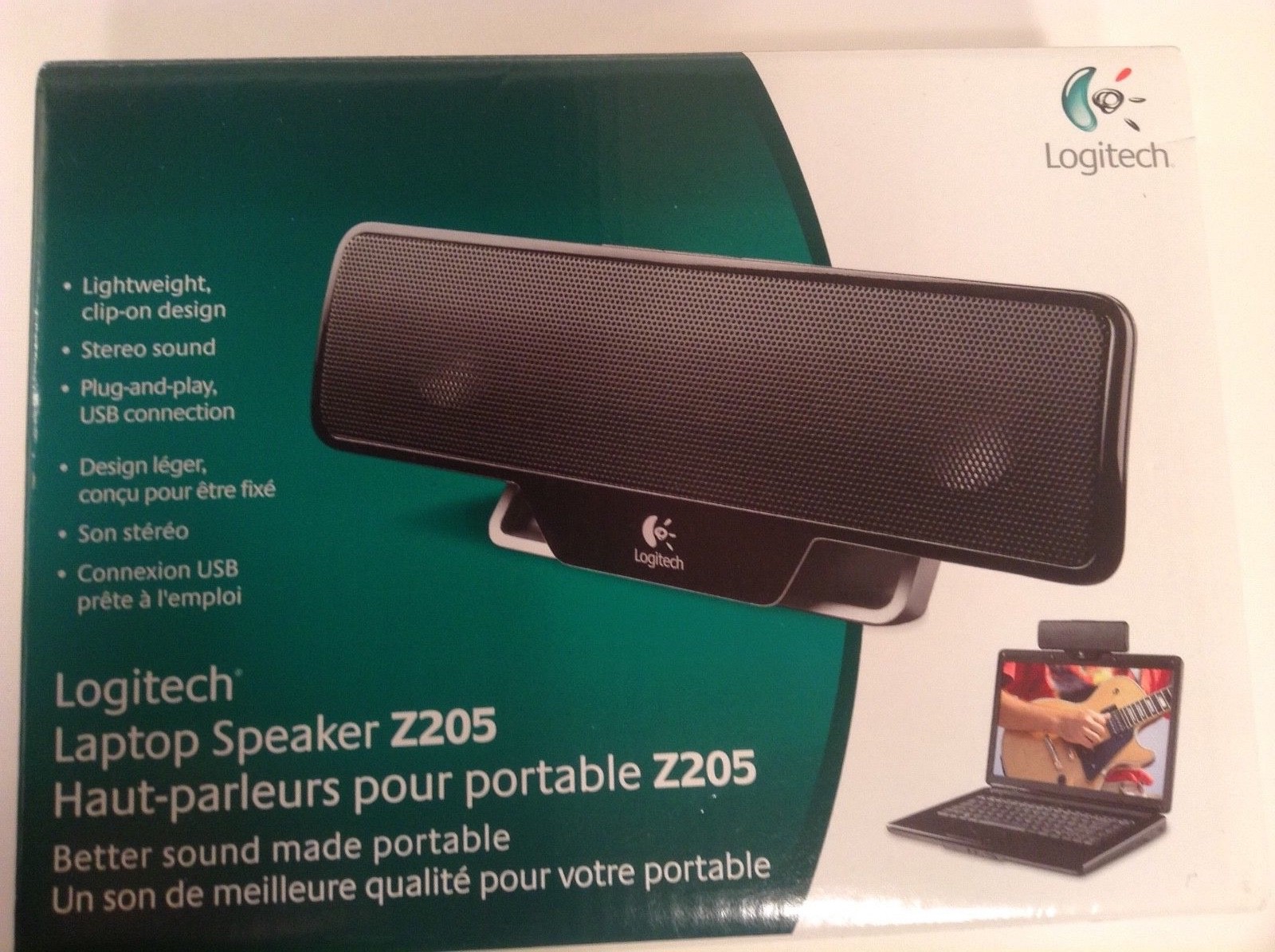 Logitech Z205 Portable Computer Laptop Notebook Speaker USB Black Sealed NEW