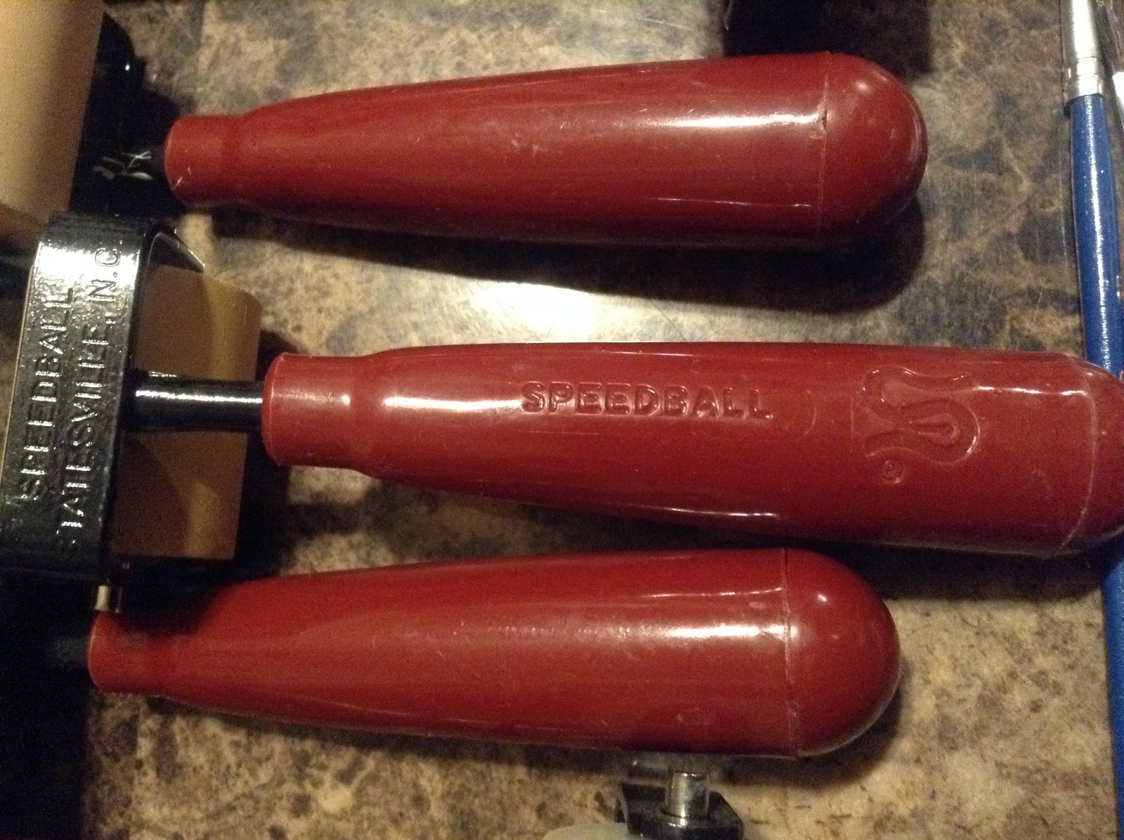 6 SPEEDBALL ART PRODUCTS SOFT RUBBER BRAYER 3 of 4171 and 3 4170, 2 & 1-1/2 INCH