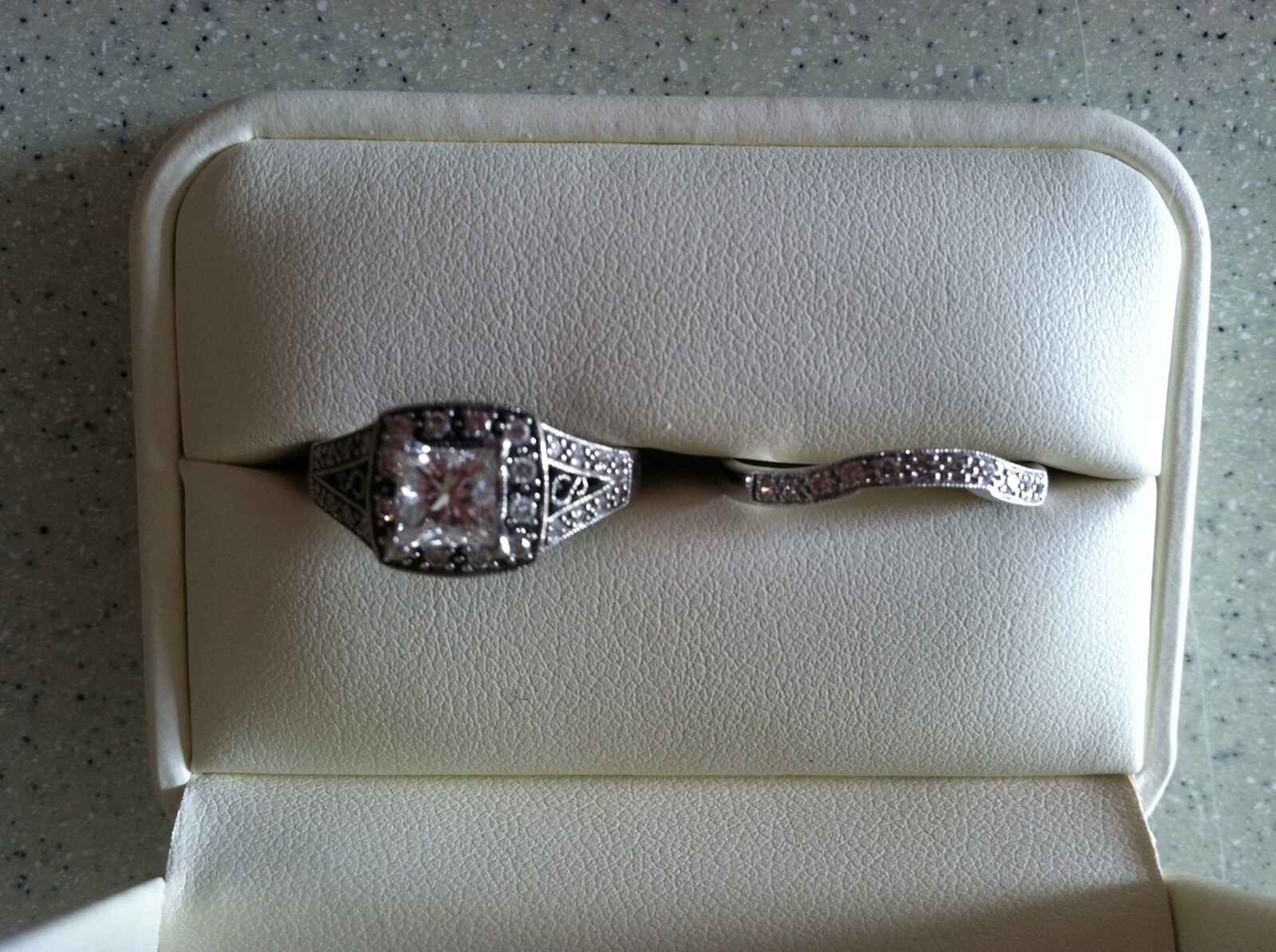 Gorgeous Engagement and Wedding Ring Set
