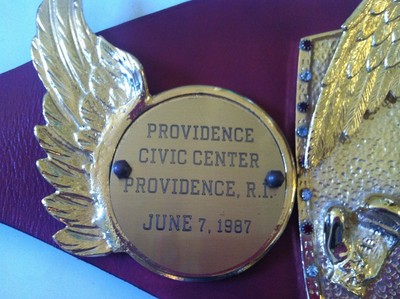 VINNY PAZ IBF CHAMPIONSHIP BELT OBTAINED FROM VINNY WON IN 1987 VS GREG HAUGEN