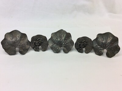 5 Anne at Home Frog Lily Pad Door Dresser Drawer Pulls Knobs Pewter 3-517 2-519