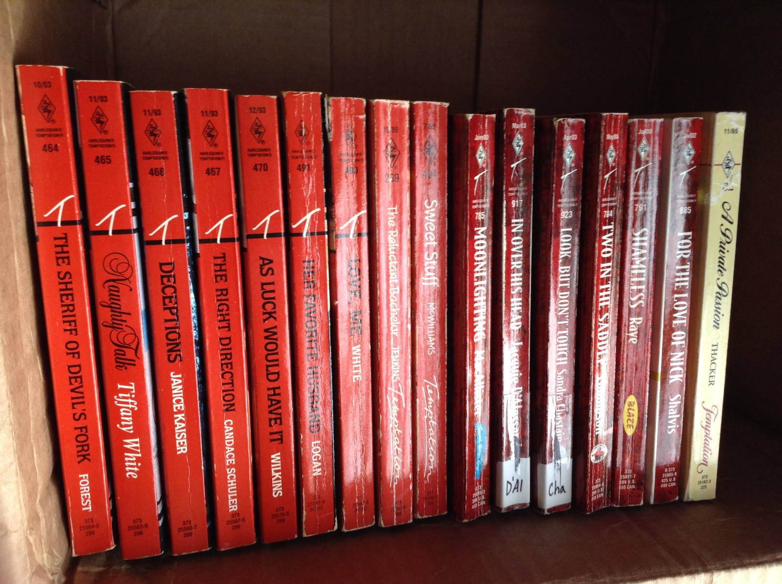 54 Harlequin Temptation Blaze Desire Romance Book Lot