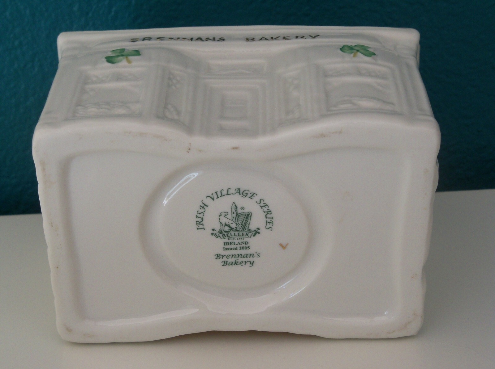 Belleek Irish Village Brennan's Bakery Tea Light Candle Holder