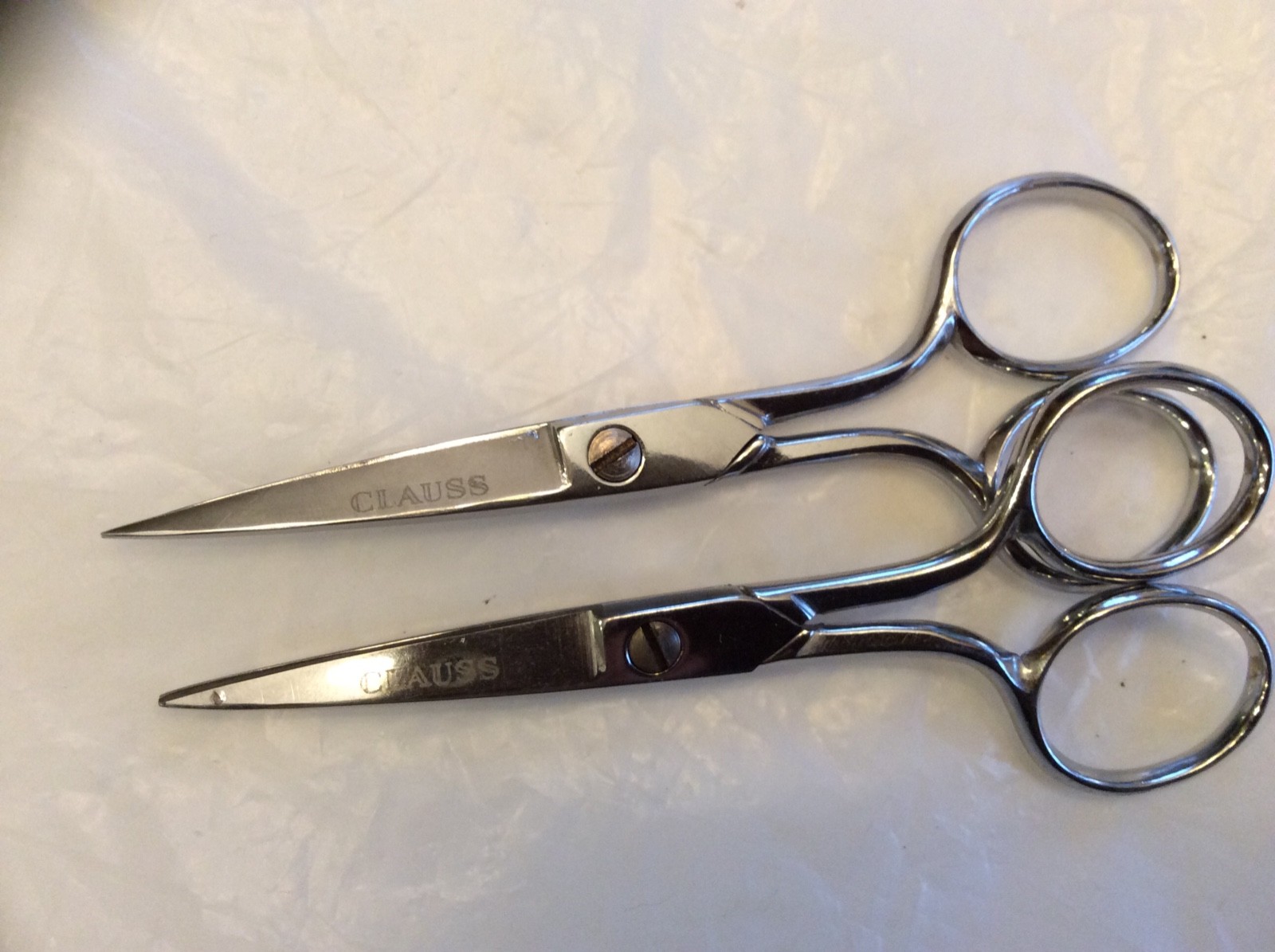 Lot of 4 Clauss Scissors Vintage (3) #384 and (1) #384 1/2 Fremont USA
