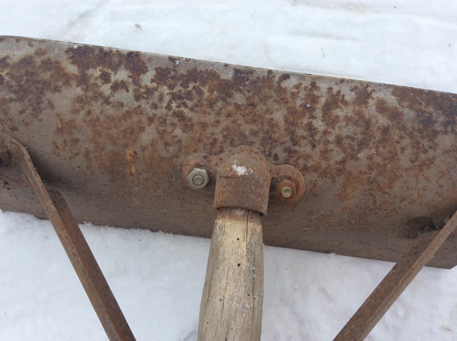 Antique vintage farm tool barn cleaning gutter scraper? Homemade Wood Handle