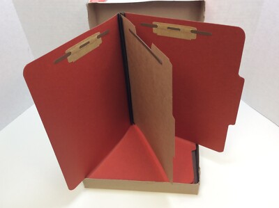 Pendaflex Classification Folders Letter Earth Red, 1 Divider, 4 Fast, 10/BOX