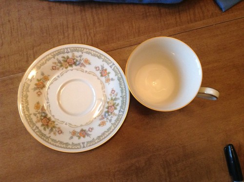 Noritake Ivory China Homage Pattern #7236 Tea Cup And Saucer