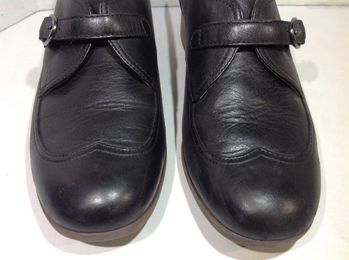 Dansko Women's Size 7.5 EU 38 Livie Burnished Black Nappa Slip On Shoes ZY-1136