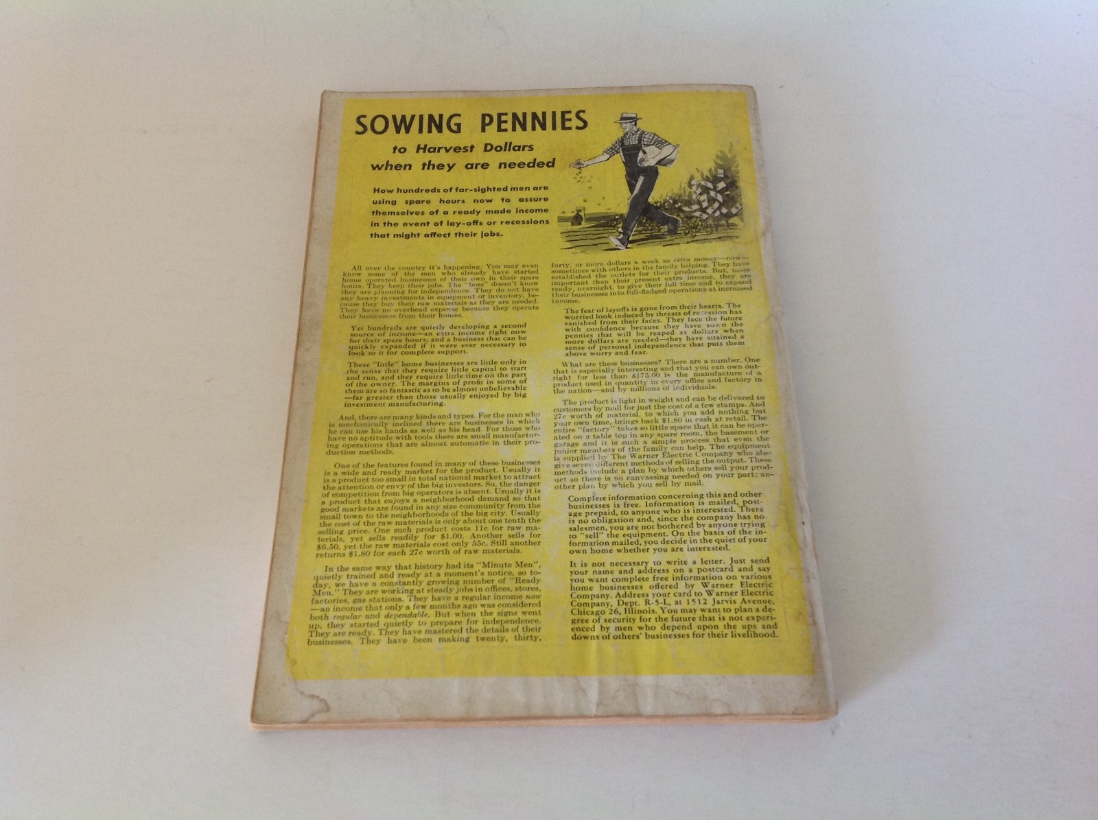 Vintage Science And Mechanics Magazine October 1958 Volkswagon Station Wagon.