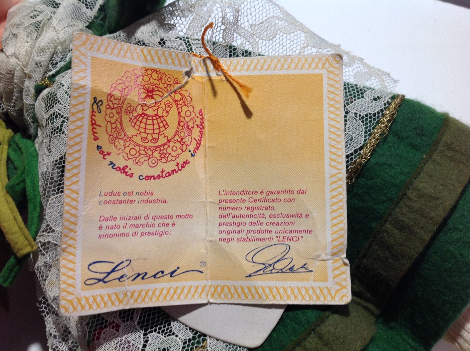 Vintage Lenci Torino costume doll