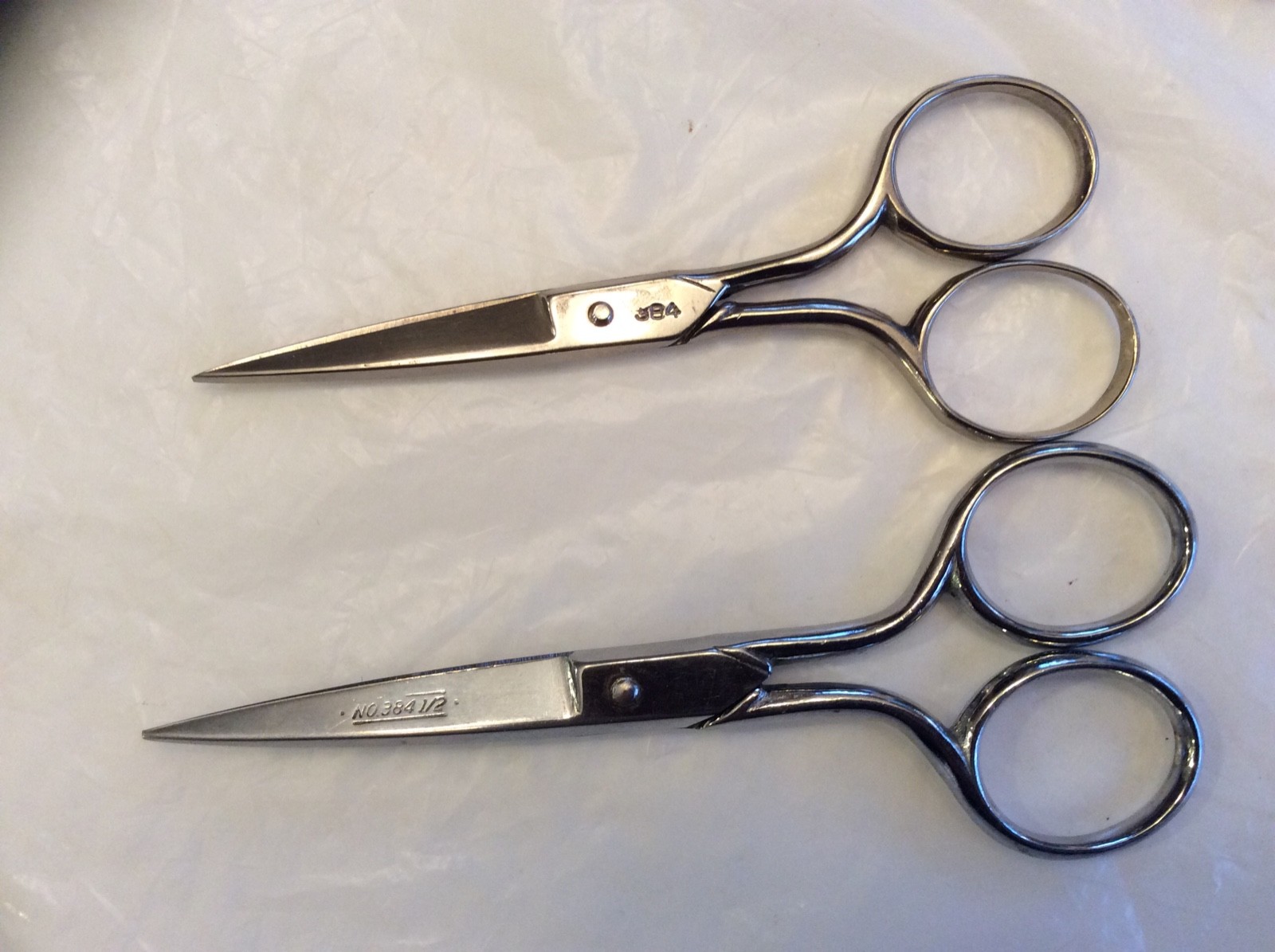 Lot of 4 Clauss Scissors Vintage (3) #384 and (1) #384 1/2 Fremont USA