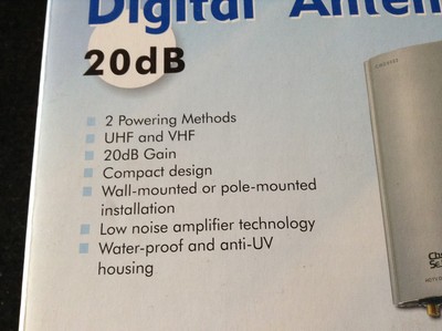 OUTDOOR DIGITAL ANTENNA!  20db GAIN.  EASY INSTALLATION!  FAST SHIPPING! GREAT!