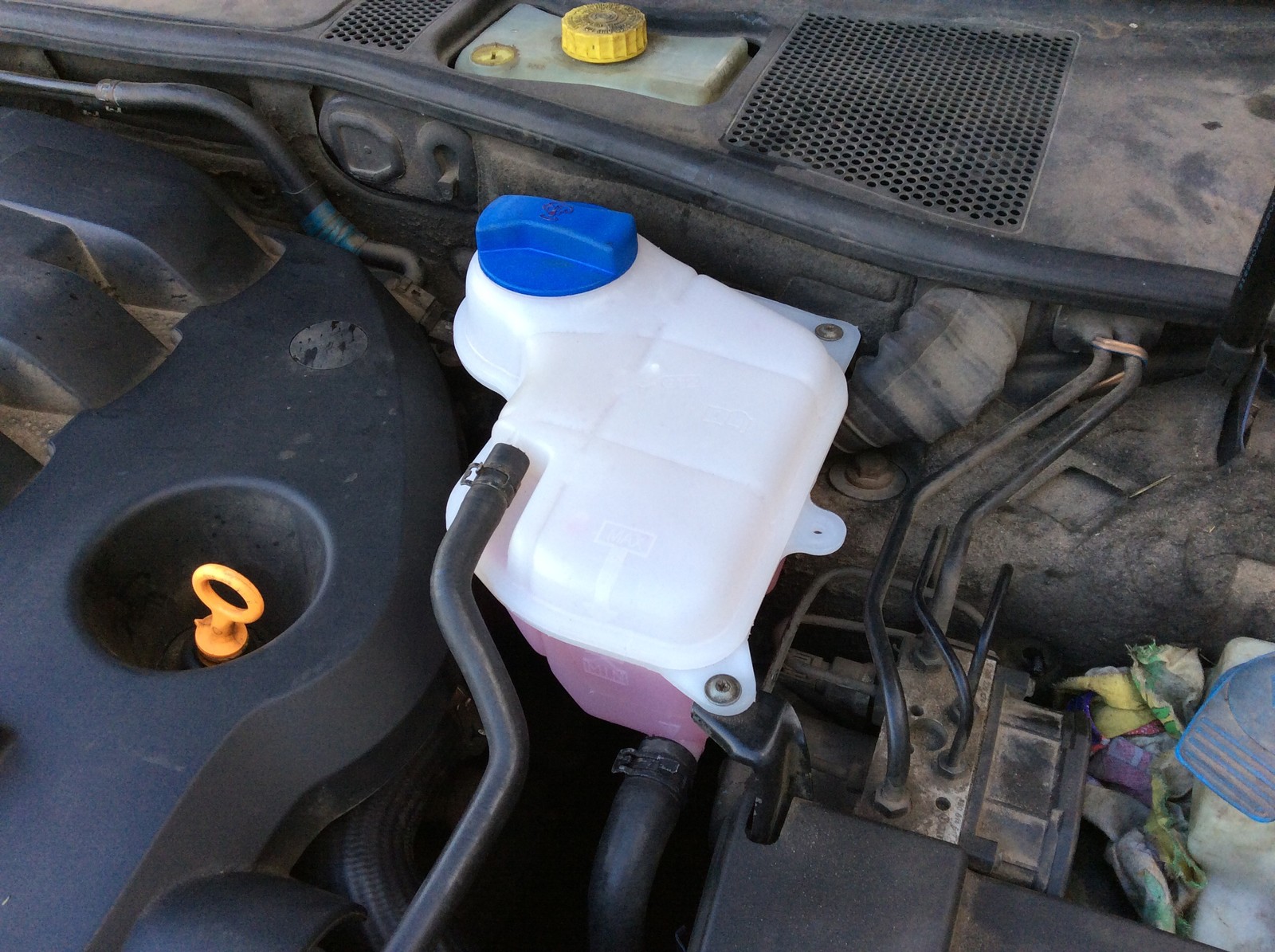 Coolant Reservoir Expansion Overflow Tank +Cap Fit for Audi A4 A6