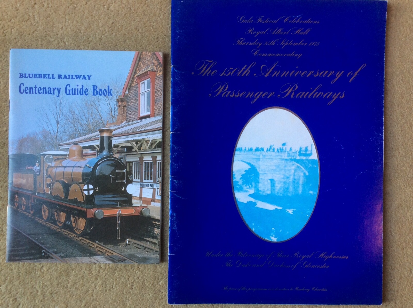 Bluebell Railway 100 years, Passenger Railways 150 years. Railway memorabilia.