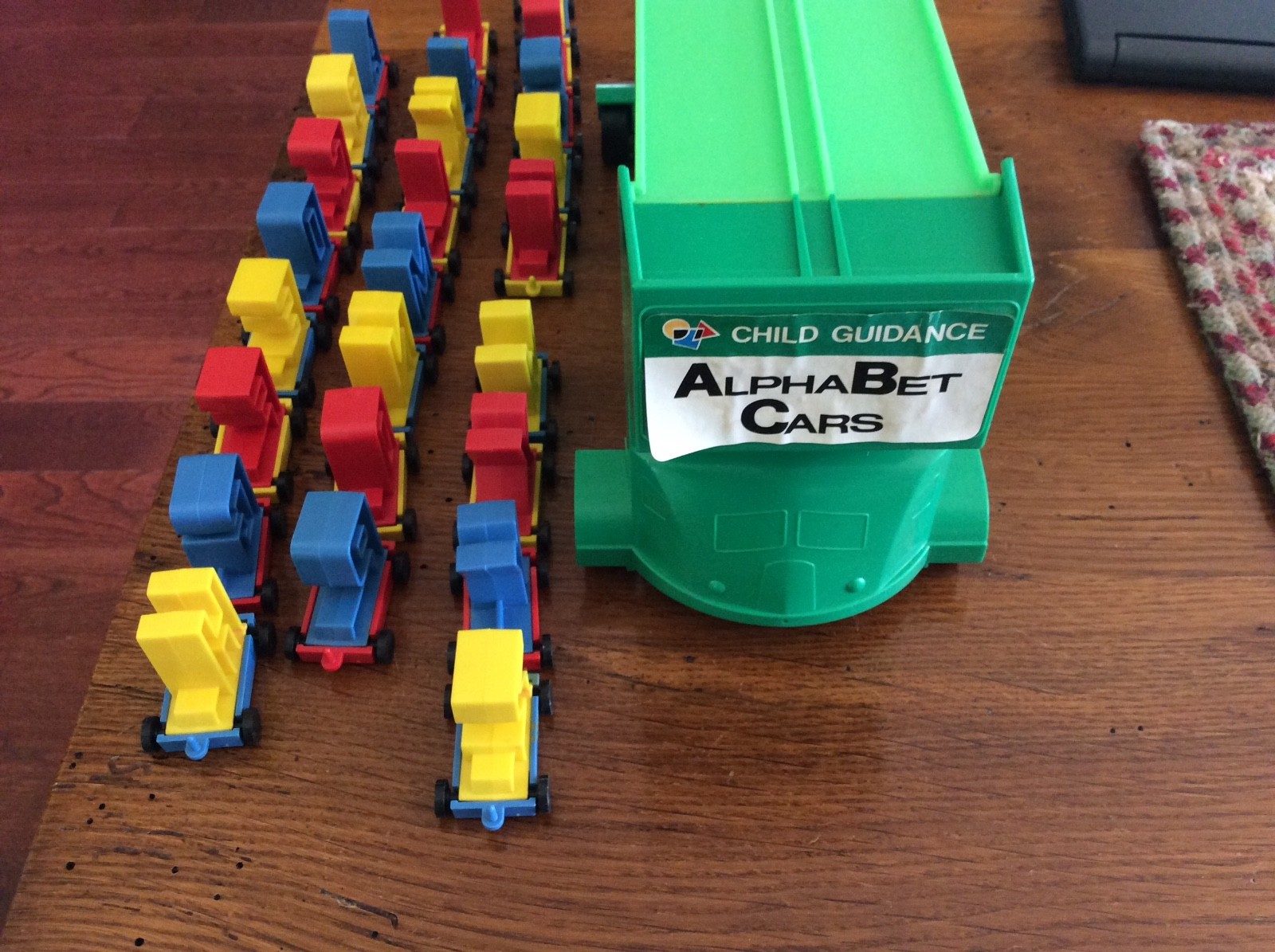 Vintage AlphaBet Cars Set by Questor Set No.370 Letters and Hauler Incomplete