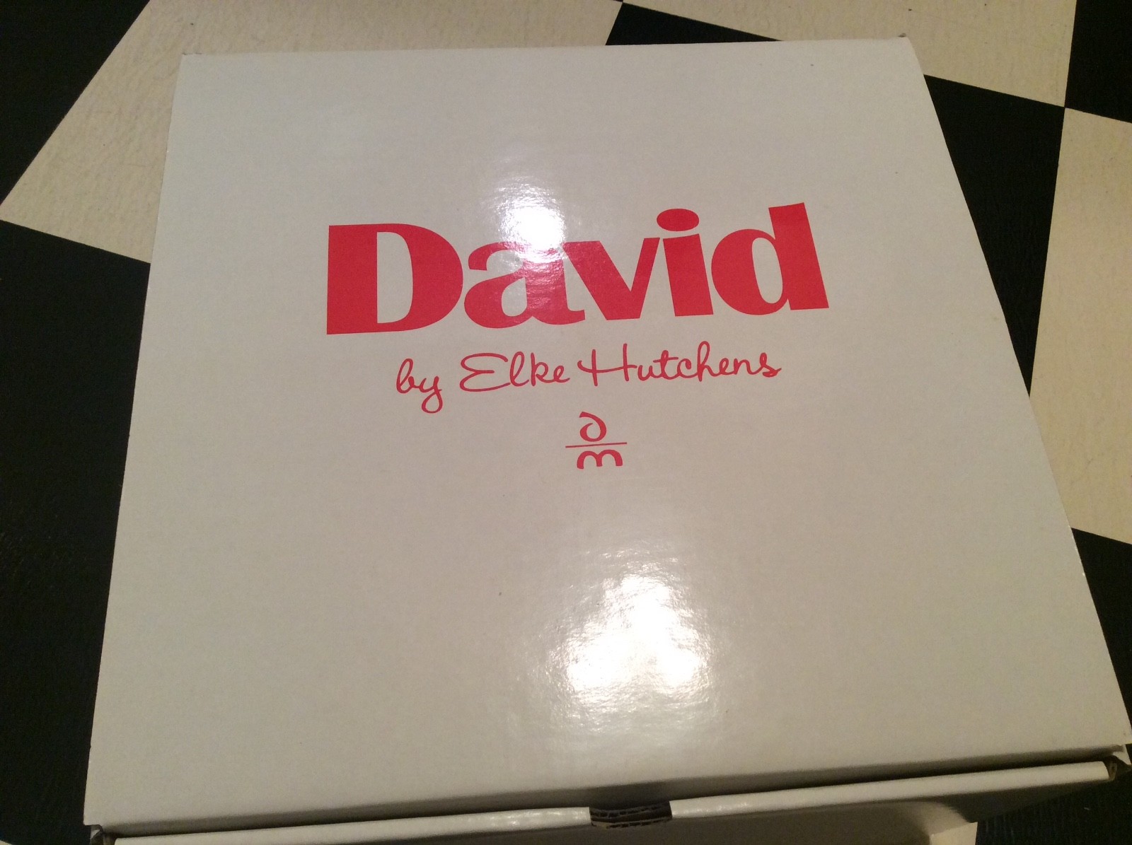 DAVID by ELKE HUTCHENS Fire Chief Mint in Box w/helmet & Fire Engine porcelain