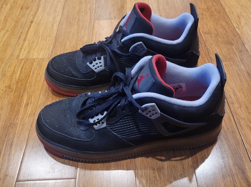 air force jordans black and red