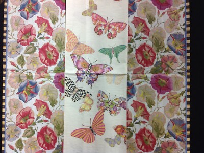1 MacKenzie Childs Butterfly Garden & 1 Morning Glory Guest Napkin for Decoupage
