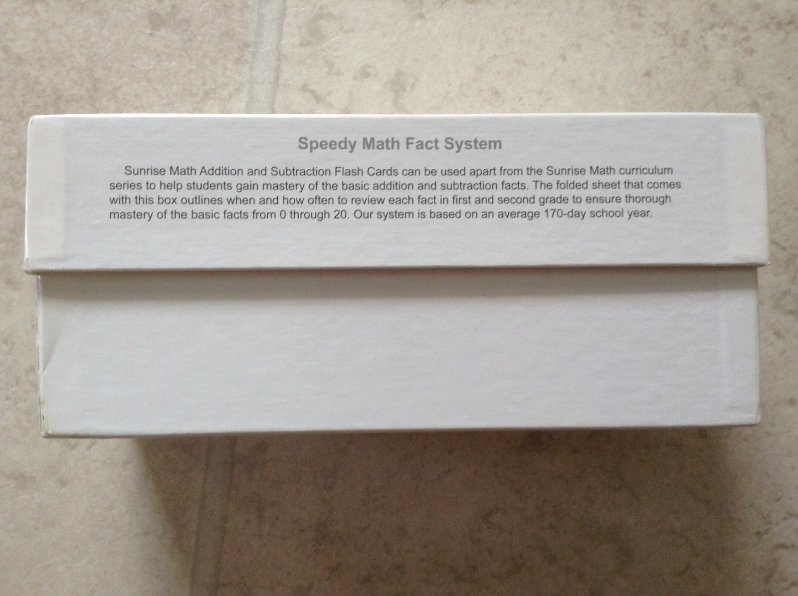 Sunrise Math Addition and Subtraction Flash Cards Christian Light Education