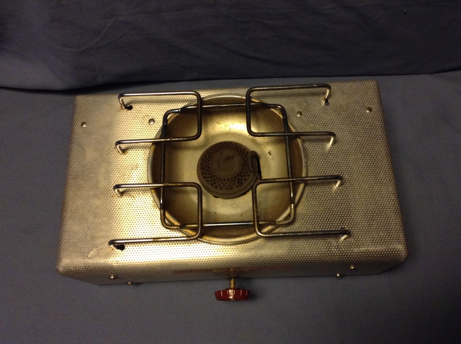Vintage Coleman LP Gas Picnic Stove 5404 Aluminum Single Burner Midcentury Retro