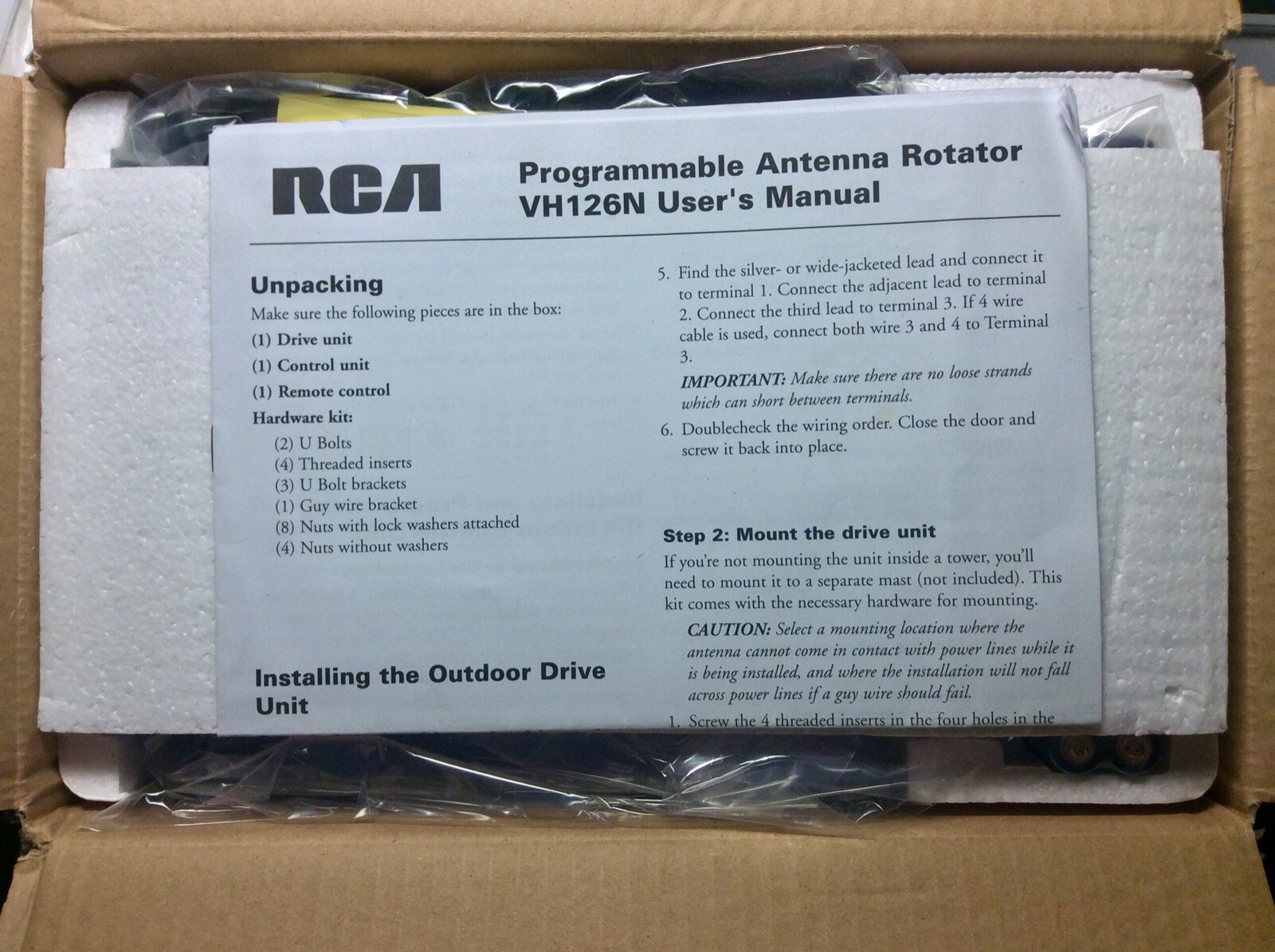 RCA Programmable Antenna Rotator VH126N